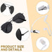 6 Pcs Secret Service Security Guard Hat Sunglasses Costumes Cosplay Set