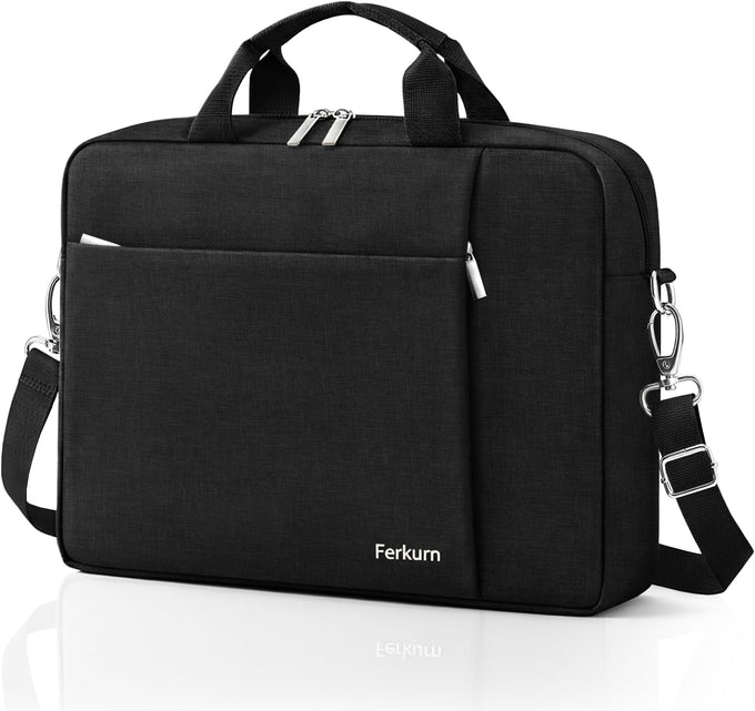 Ferkurn 17 17.3 Inch Laptop Bag Case Women Men Compatible with HP OmniBook Envy Omen Pavilion/LG Gram/Dell Inspiron Precision/Yoga ThinkPad, Carrying Briefcase Messenger Computer Bag 18 inch, Grey