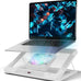 DEPGI Laptop Cooling Pad, Laptop Cooler Stand with 5.5" Movable Fan Easy to Clean, 10 RGB Light Modes, Auto Temp Sensor & 3-Speed Manual Control, Ultra Quiet ≤40dB for 14–17.3 Inch Laptops