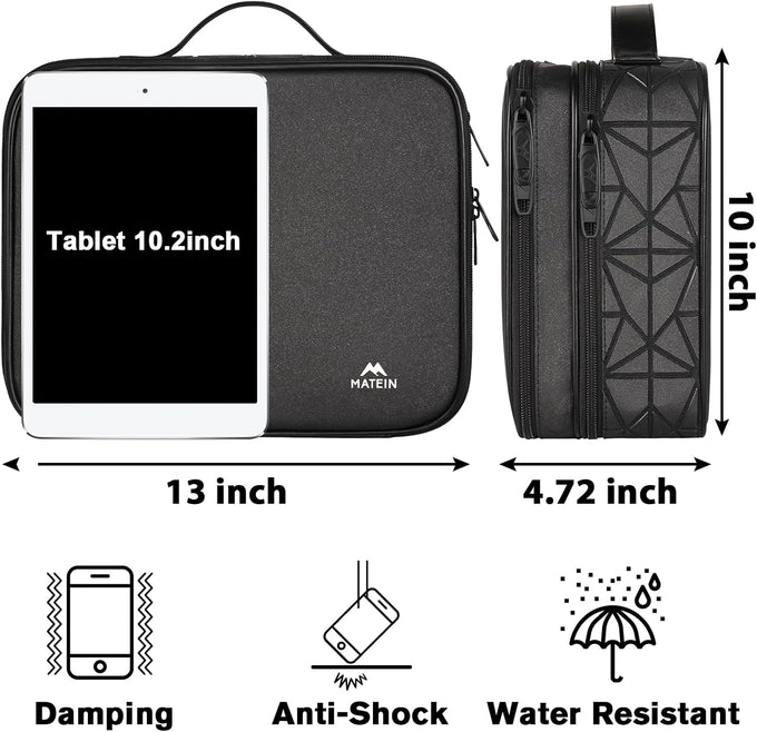 MATEIN Cord Organizer Case with Adjustable Divider, Large DJ Cable File Bag
