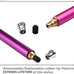 (2 Pcs) [New Upgraded][0.18-inch Small Tip Series] 2-in-1 Stylus/Styli 5.5-inch L with 10 Replacement Rubber Tips -Purple/Pink