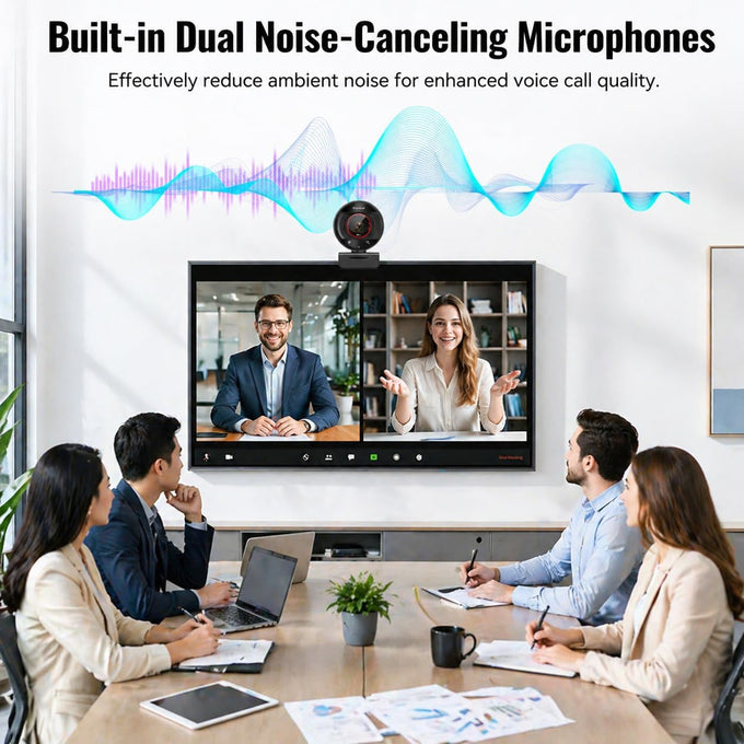 4K Webcam for PC Computer PDAF Autofocus with Built-in Microphone Windows