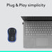 Logitech M185 Compact Ambidextrous Wireless Mouse with Rubber Grips - Blue