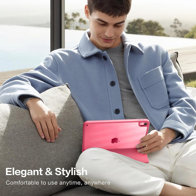 Wenlaty for iPad (A16) 11th Gen Case, iPad 10th Gen Case,Watermelon Pink