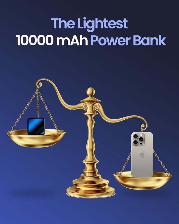 10000mAh Small Power Bank，Fast Charge Mini Portable Charger