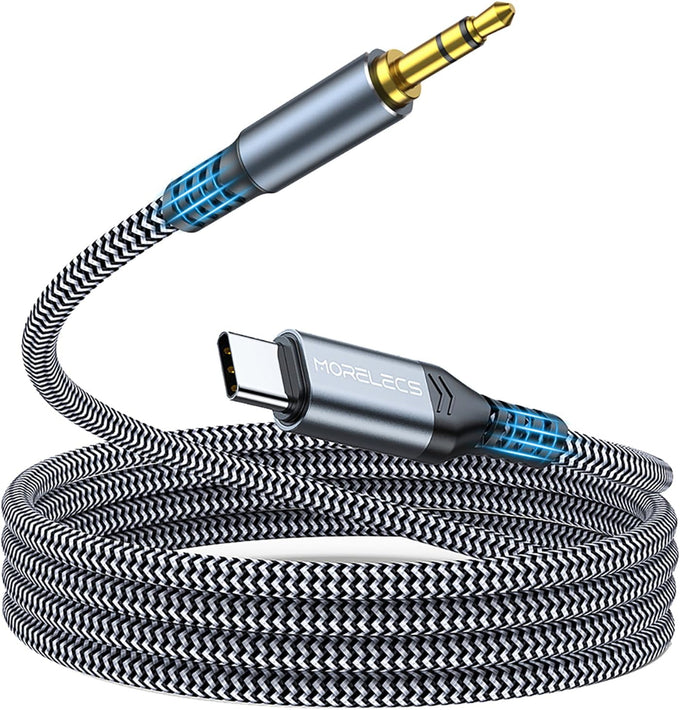 Aux to USB C - Braided USB-C to 3.5mm Aux Cable for Car(3.3FT)