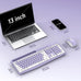 OMOTON Purple Wireless Keyboard and Mouse Combo, Built-in Phone Holder