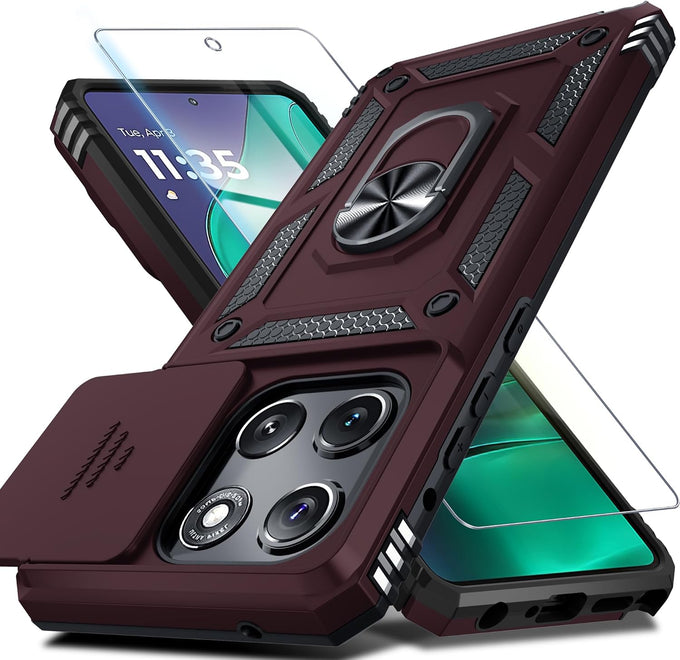 for Moto G 2026/2025 Case,Moto G Play 2026 Case Built in Slide Camera Cover