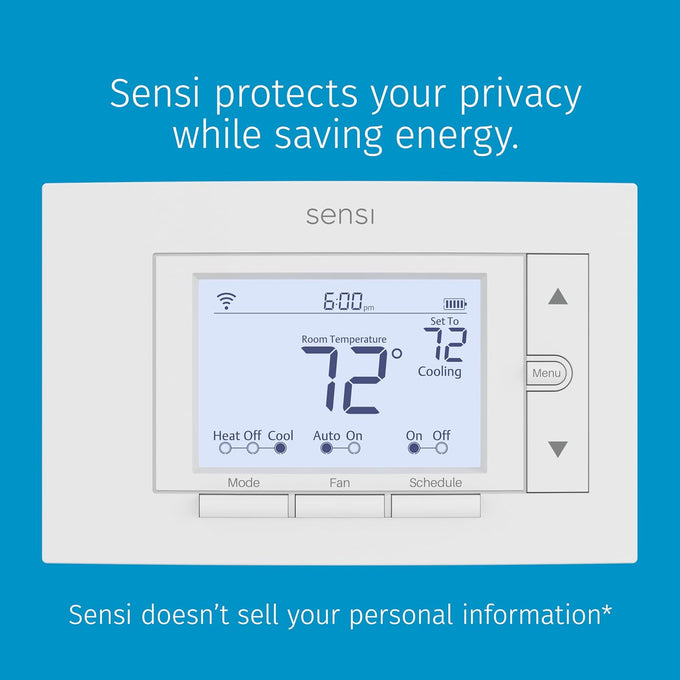 Sensi Smart Thermostat, Wi-Fi, DIY, Alexa, Energy Star Certified, ST55