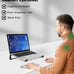 Thibault Aluminum Laptop Stand for Desk - Cooling Ergonomic Design - Fits MacBook Air Pro/DELL/HP/Lenovo/ThinkPad/Alienware - 13/14/15.6/16 -Easy Assembly- Ventilated Laptop Stand for Optimal Airflow