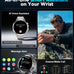 LIGE Military Smart Watches for Men(2 Bands),1000mAh/1.85" HD Large Screen Smartwatch, Flashlight/110+ Sports Modes/Sleep Monitor, Fitness Tracker Watch for Android iOS,Black