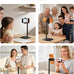 tounee Phone Stand for Desk, 8-11" Height Adjustable Cell Phone Holder for Live Streaming, Video Recording, TikTok – Compatible with iPhone 17/16/15, Samsung, All 4-7" Smartphones -Black