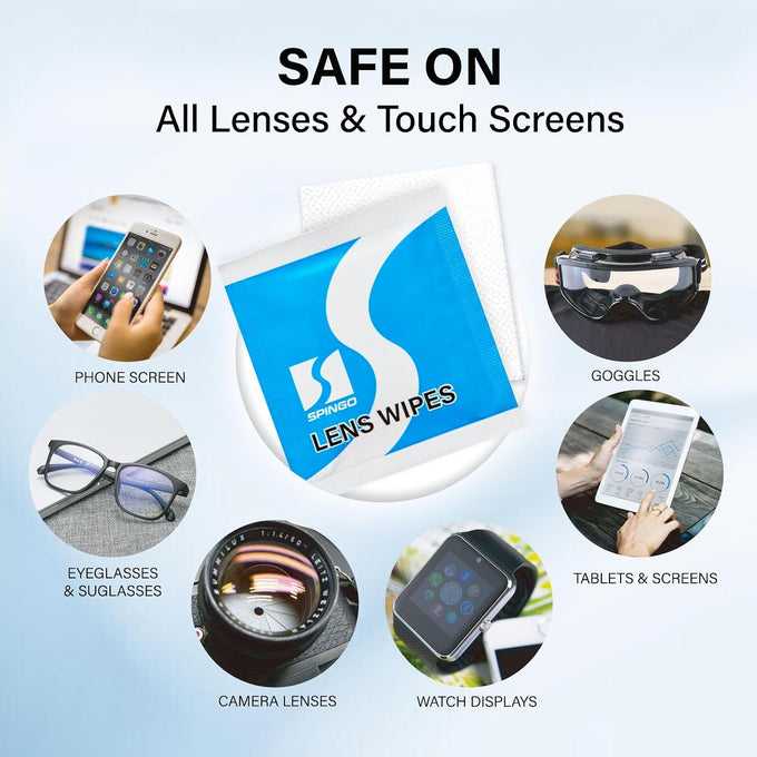 200 Count Lens Wipes for Eyeglasses, Eye Glasses Cleaner Wipes for Phone