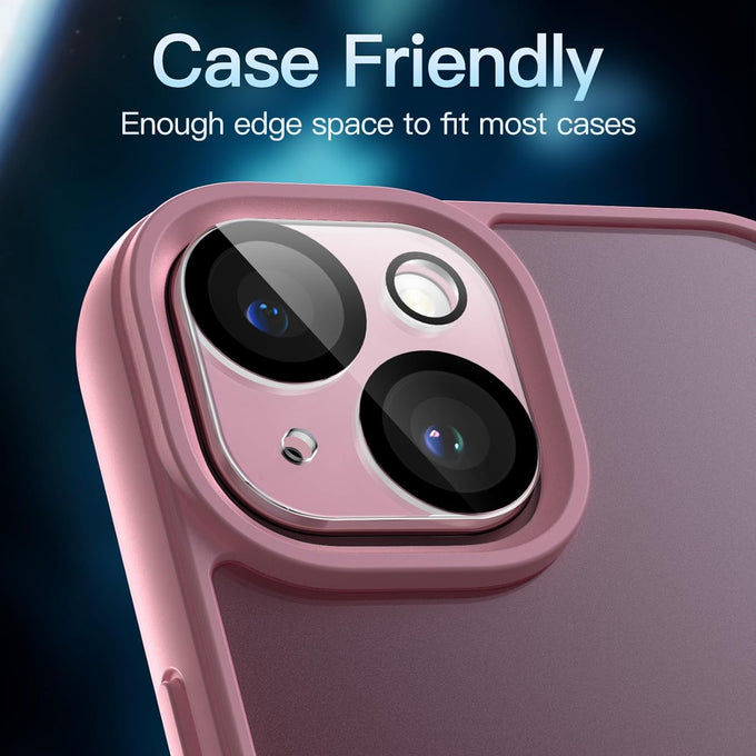JETech Camera Lens Protector for iPhone 15/15 Plus, 3-Pack