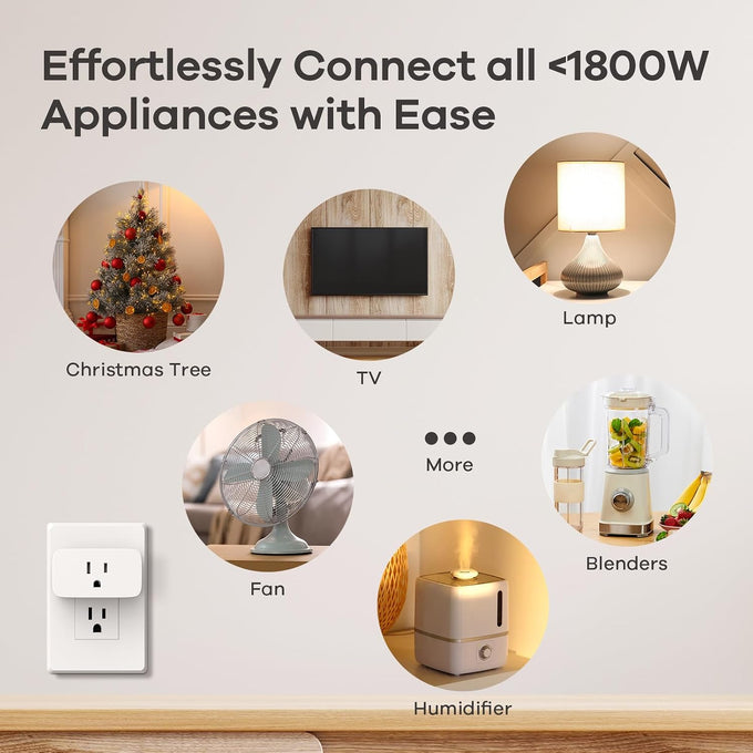 Linkind Matter Smart Plug, Work with Apple Home, Alexa, Siri, Google Home