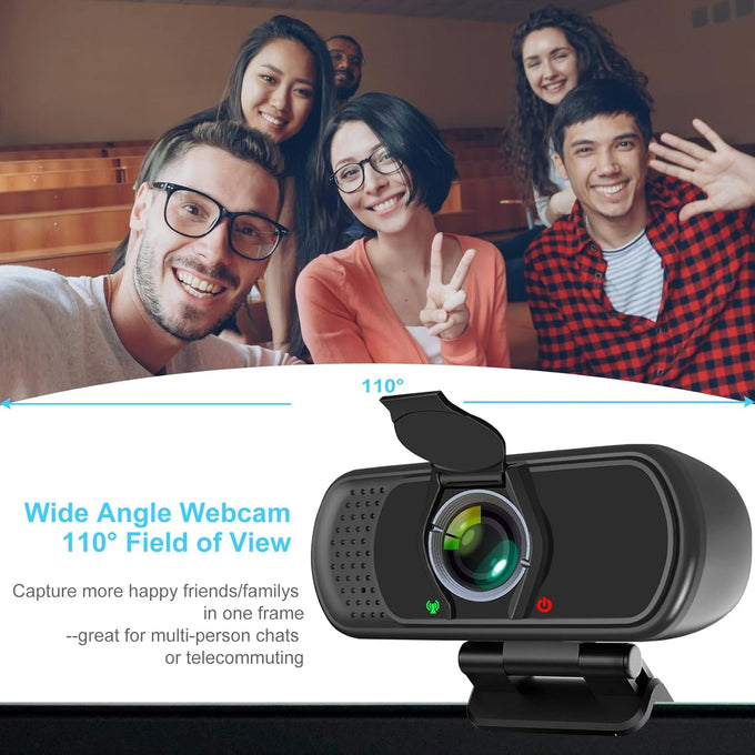 XPCAM HD 1080p Webcam with Microphone,USB Web Camera for Computer PC Laptop