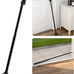 SecurityMan 2-in-1 Door Security Bar & Sliding Patio Door Security Bar (2 Pack) via Interchangeable Caps - Constructed of High Grade Iron - Black