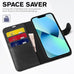 TUCCH Wallet Case for iPhone 13 (6.1") 2021, 3 Card Holders, Black