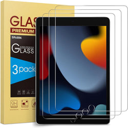 SPARIN 3 Pack Screen Protector for iPad 9th 8th 7th Generation 10.2 Inch