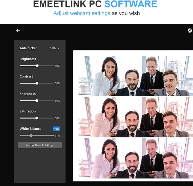 EMEET 1080P Webcam with Microphone, C960 Web Camera 2 Mics Streaming Webcam