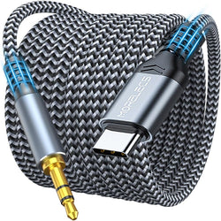 Aux to USB C - Braided USB-C to 3.5mm Aux Cable for Car(3.3FT)