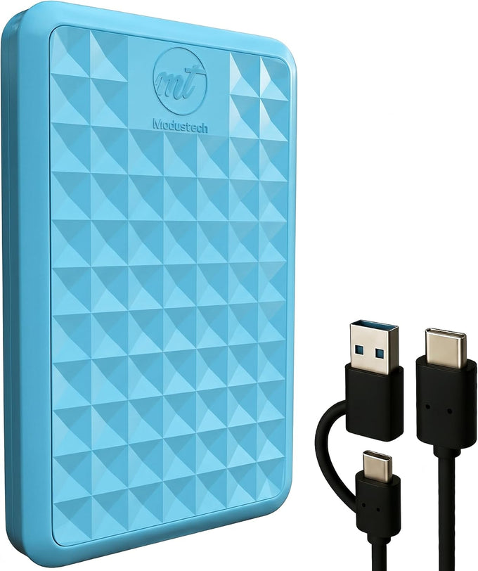 Facet 500GB External Hard Drive Portable USB-C/USB 3.1 Plug & Play Ultra- Slim HDD Hard Drive for Backup, Gaming, PC, Mac, Laptop, PS4, Xbox, Smart TV (Black)