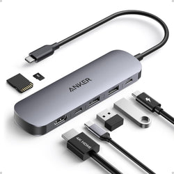 Anker USB C Hub, 7in1 Multi-Port USB Adapter, 4K@60Hz USBC to HDMI Splitter