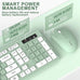 Wireless Keyboard and Mouse Combo Silent for Office and Home(Avocado Green)