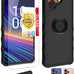 jioeuinly for AriVoice A67L Case Compatible for Foxx FoxxD A67L Phone Case Cover [with Tempered Glass Screen Protector][ 2MM Thickening Super Protection][Ring Support] Black