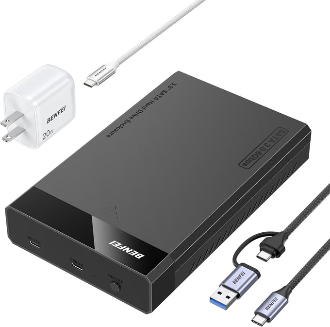 BENFEI 2.5 Inch SATA to USB Tool Free External Hard Drive Enclosure (6Gbps, Optimized for SSD, Support UASP SATA III)