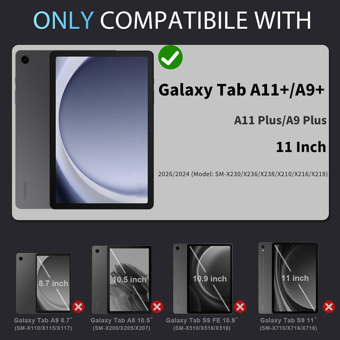 Auizotl Case for Galaxy Tab A11 Plus/A9 Plus 11 Inch Galaxy A11+/A9+ Case