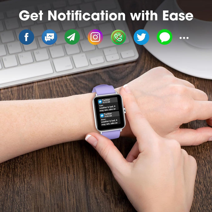 Smart Watch, Fitness Tracker with Heart Rate, Blood Oxygen, Sleep Tracker