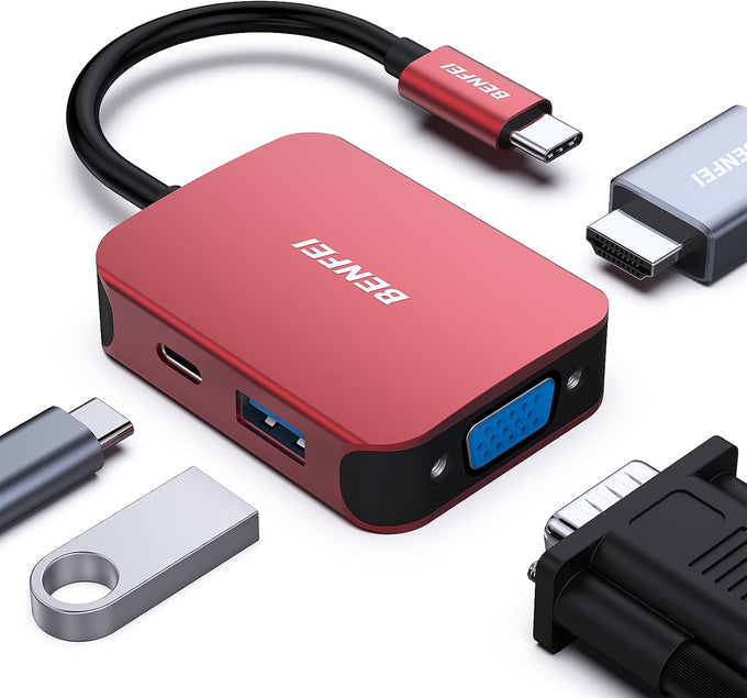 BENFEI 11-in-1 USB C Hub Triple Display Docking Station Dual HDMI, VGA