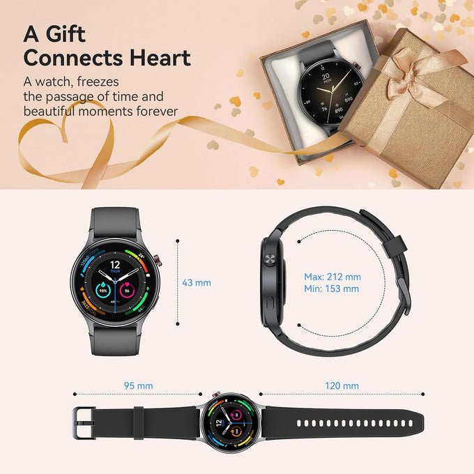 aeac Smart Watch for Men Women, Answer/Make Call, 1.32'' AMOLED Screen