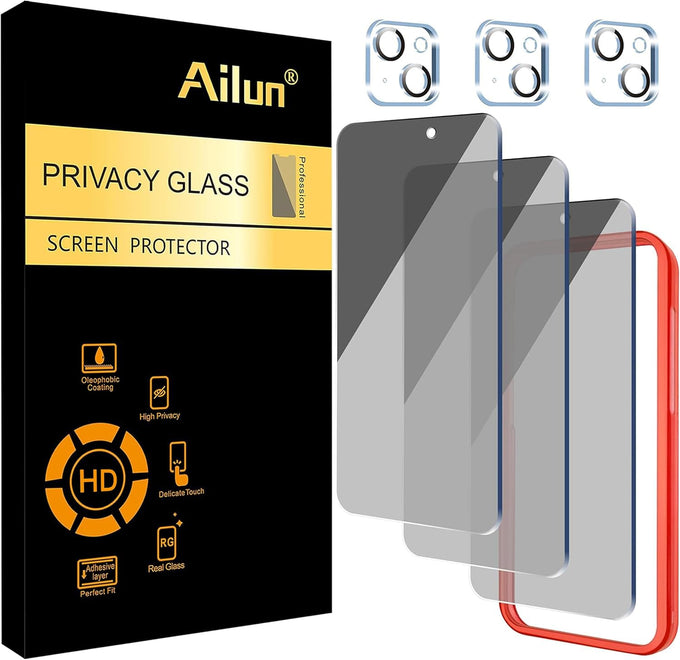 Ailun Privacy Screen Protector + Camera Lens Protector for iPhone 17 Pro