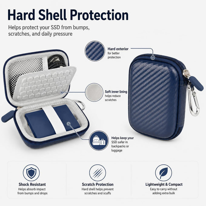 Paiyule Carrying Case for Samsung T9/T7/T7 Shield Portable SSD 4TB 2TB 1TB