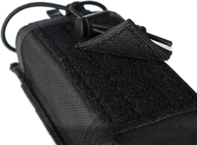 Tactical Molle Radio Holster Holder Case Military Heavy Duty Pouch Bag for Two Ways Walkie Talkies Adjustable Storage with 1 Pack Patch