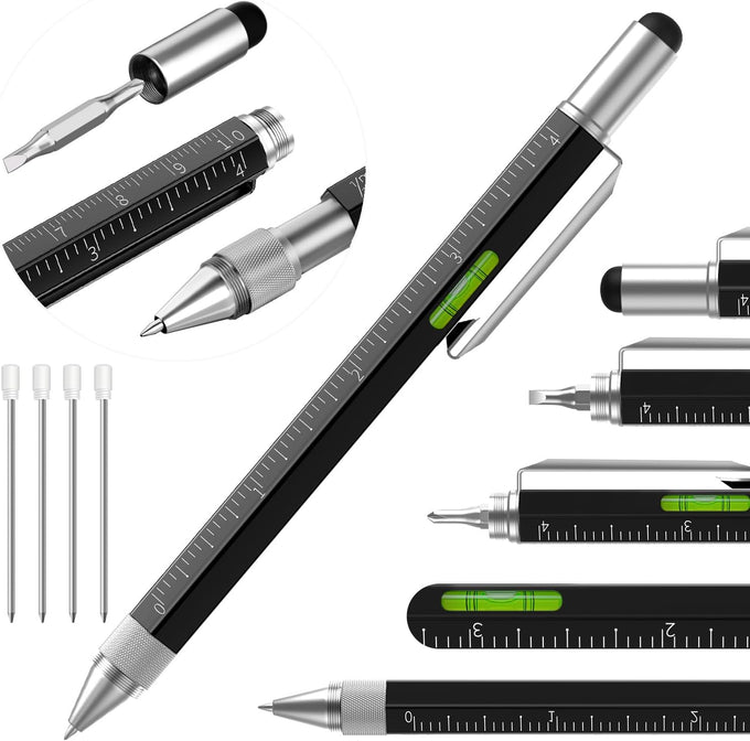 Pen Gifts for Men, Huhoo Cool Gadgets Tools Multi Tech Pen for Men, Personalized Gifts for Dad or Him, Funny Gift for Christmas, Father's Day, Valentines or Birthdays