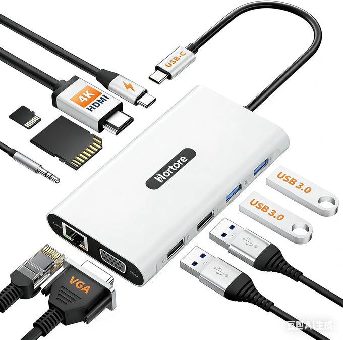 Docking Station USB C Hub Multiport Adapter Triple Display