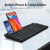 MARVO Wirelss Keyboard and Mouse Combo with Phone Holder, Full-Size, Black