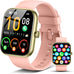 2026 Smart Watch for Men Women (Answer/Make Call), 1.96" HD Fitness Tracker Running Watch, IP68 Waterproof,Pedometer, Sleep/Step/Activity/Heart Rate Monitor,110+ Sport Mode Smartwatch for Android,Pink