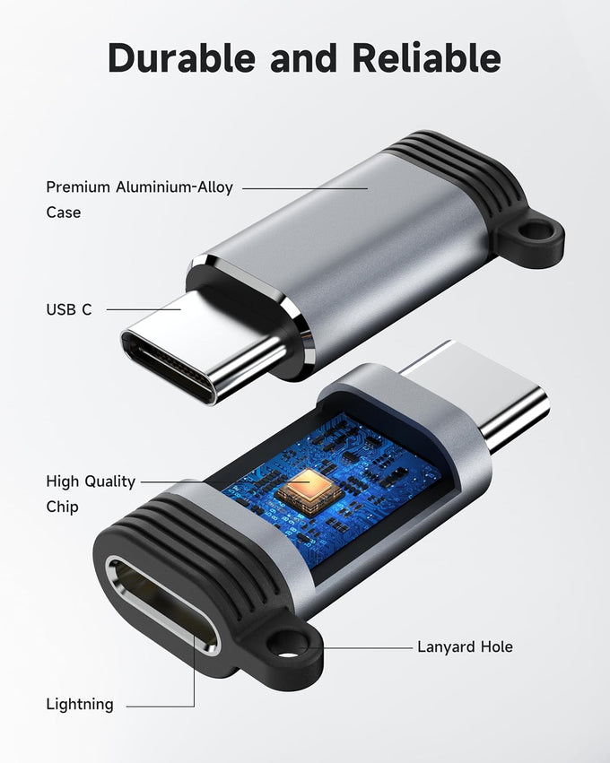 LERTOSEN Lightning to USB C Adapter 4 Pack