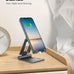 Nulaxy Full Aluminum Dual Folding Cell Phone Stand for Desk, Gray