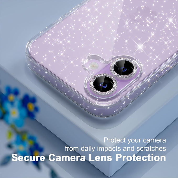 Choiche for iPhone 17 Case Clear Women Girly (Glitter Clear)