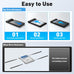BENFEI 2.5 Inch SATA to USB Tool Free External Hard Drive Enclosure (6Gbps, Optimized for SSD, Support UASP SATA III)