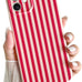 Skyseaco for iPhone 14 Case Cute Aesthetic Striped Phone Case for Women Girl Trendy Soft TPU Slim Shockproof Full Camera Protection Cover, Blue and White