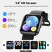 Smart Watches for Men Android & iPhone, 1.8" HD Alexa Built-in Smartwatches Fitness Tracker Watch with Bluetooth Calls, IP68 Waterproof, Heart Rate/Sleep/SpO2 Monitor, 110 Sport Modes - Black
