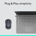 Logitech M185 Compact Ambidextrous 2.4 GHz Wireless Mouse - Swift Grey