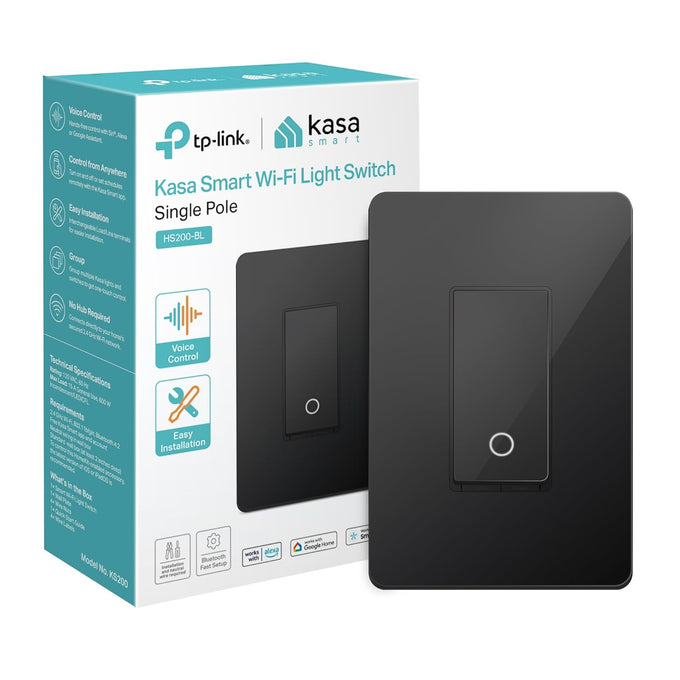 Kasa Smart Light Switch, Single Pole, Need Neutral Wire, HS200