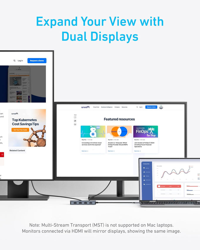 Anker 7-in-1 USB-C Hub, Dual Monitor USB C Docking Station